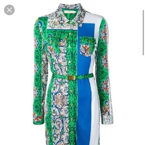 Tory Burch Crista Printed Shirtdress. Women’s Size Small, Multicolor